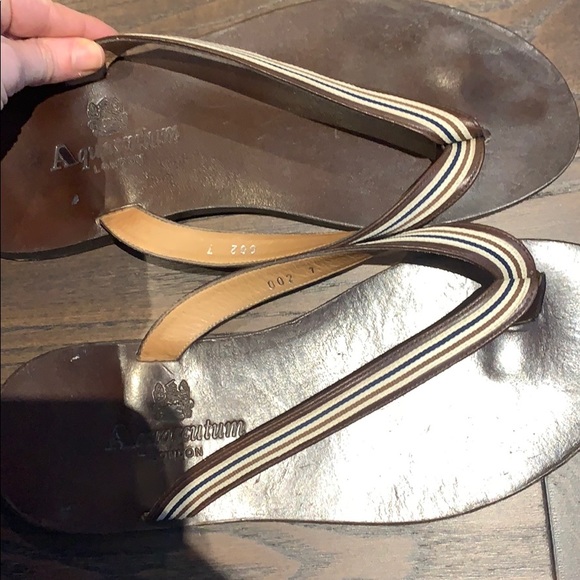 Men’s aquascutum London leather sandals - Picture 4 of 7